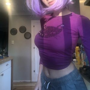Purple cat shirt :0000